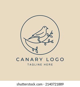 logotipo lineal de ave, icono y símbolo, con diseño de ilustración vectorial de emblema