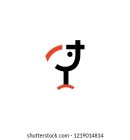Bird linear vector logo