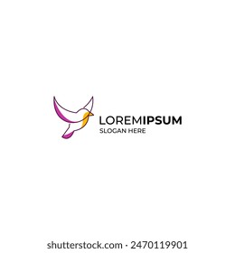 Bird Lineart Logo Design for Your Company Logo, Beautiful Bird Modern Logo Design