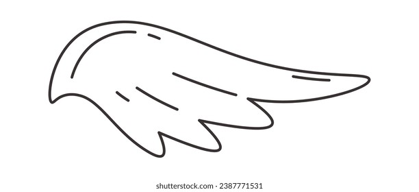 Ilustración del vector Wing con lino de pájaro