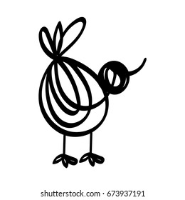 Bird lines illustration