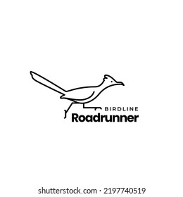 bird lines roadrunner logo design