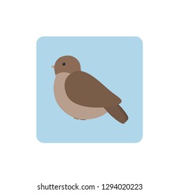 Bird. Little bird. Logo bird. Icon bird. Vector illustration. EPS 10.