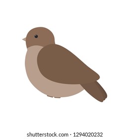 Bird. Little bird. Silhouette of a bird. Vector illustration. EPS 10.