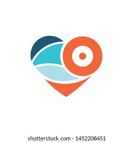 bird and location logo template