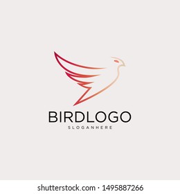 Bird Logo abstract design vector template.