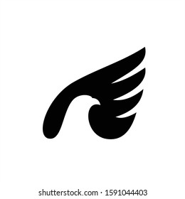 Bird Logo abstract design vector template. Flying Bird logotype concept icon.