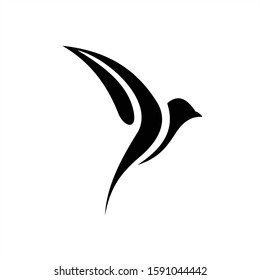 Bird Logo abstract design vector template. Flying Bird logotype concept icon.