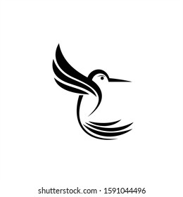 Bird Logo abstract design vector template. Flying Bird logotype concept icon.
