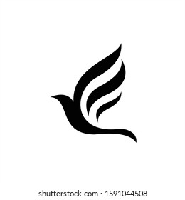 Bird Logo abstract design vector template. Flying Bird logotype concept icon.