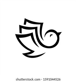 Bird Logo abstract design vector template. Flying Bird logotype concept icon.