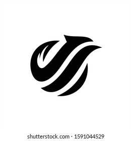 Bird Logo abstract design vector template. Flying Bird logotype concept icon.