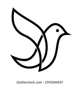 Bird Logo abstract design vector template. Flying Bird logotype concept icon.