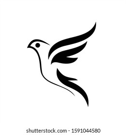 Bird Logo abstract design vector template. Flying Bird logotype concept icon.