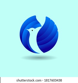 Bird Logo abstract design vector template. Flying bird logotype concept icon.