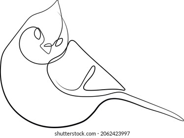 Modelo de vector de diseño abstracto con logotipo de pájaro Estilo lineal. Dibujo continuo de una línea de silueta de pájaro aislado sobre fondo blanco. Pájaro para la identidad del logo de la compañía o tatuaje.