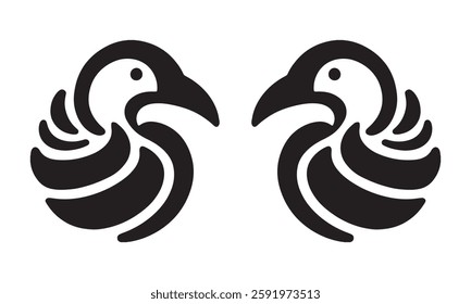 Bird Logo abstract design vector template. Bird logotype concept icon.