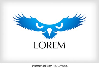 bird logo abstract icon - vector illustration