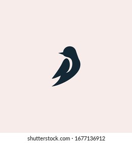 Bird Logo Abstract Lineart Outline Design Vector Template.