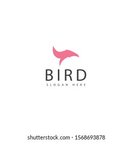 bird logo with an abstract bird shape makes it attractive and beautiful colors make this design unique, simple.