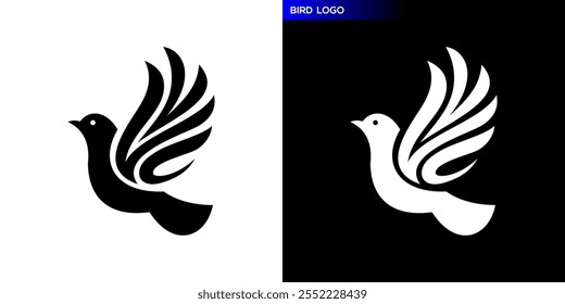 Logotipo Bird. Animal, voando. Modelo de design de símbolo de ícone EPS 10	