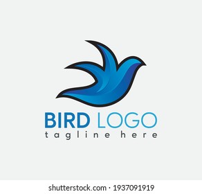 Bird logo for animal, wildlife, flying, brand, business and company logo.