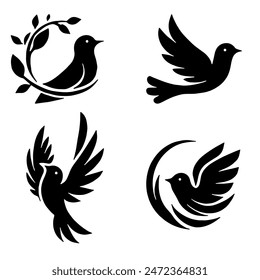 Bird Logo: Avian Symbol, Wildlife Branding, Flat Vector Design