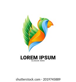 bird logo with beautiful gradient color