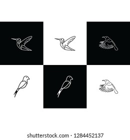 bird logo black and white background