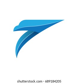 bird logo, blue bird
