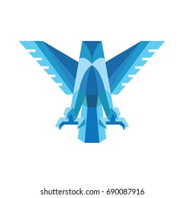 bird logo, blue