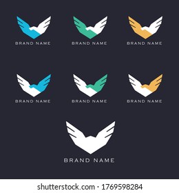 Bird Logo Brand Name Set