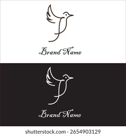 Logotipo del pájaro para la marca, logotipo simple del pájaro.