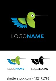 
Bird logo. Bright hummingbird. It can be used as a corporate identity or a screen saver application. Print T-shirt