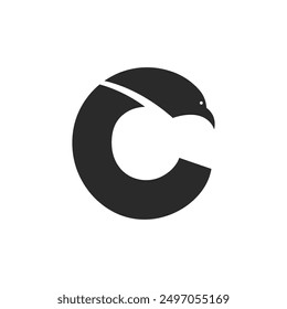 Bird Logo with C letter initial illustration