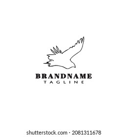 bird logo cartoon icon design template black modern isolated symbol illustration