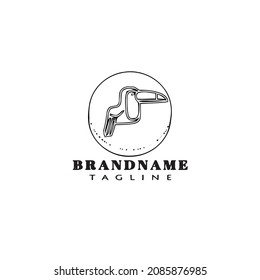 bird logo cartoon icon design template black modern isolated vector