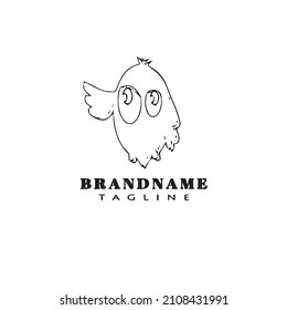 bird logo cartoon icon design template cute modern isolated vector illustration