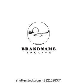 bird logo cartoon icon design template black modern isolated vector retro