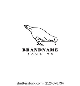 bird logo cartoon icon design template black modern isolated vector illustration