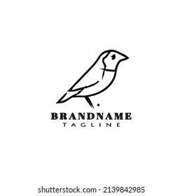 bird logo cartoon icon design template black modern isolated creative illustration