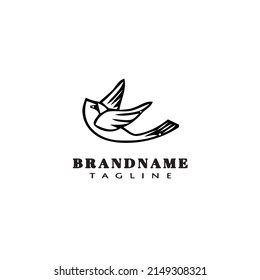 bird logo cartoon icon design template black modern isolated vector