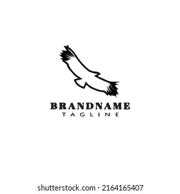 bird logo cartoon icon design creative black modern isolated vector