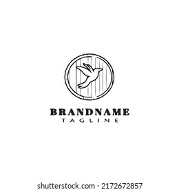 bird logo cartoon icon design template black modern isolated vector