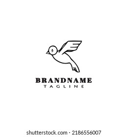 bird logo cartoon icon design template black modern isolated vector