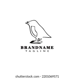 bird logo cartoon icon design template hand drawn modern isolated vector illustration
