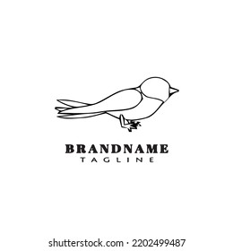 Vogel-Logo-Symbol-Design-Vorlage schwarz, moderne einzelne Vektorgrafik