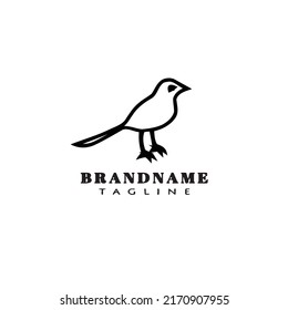 Bird Logo Cartoon Icon Drawing Template Stock Vector (Royalty Free ...