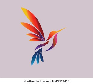 Bird logo / colorful bird 