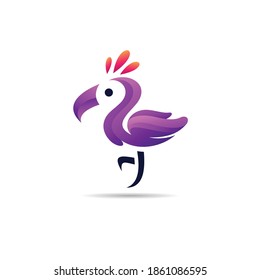 bird logo with colorful and fun concept